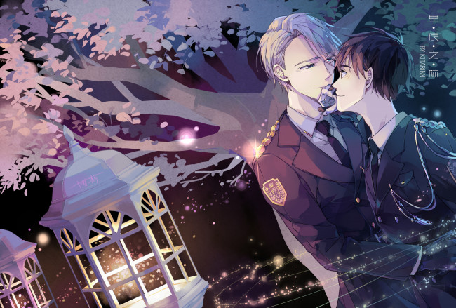 Обои картинки фото аниме, yuri on ice, юрий, на, льду