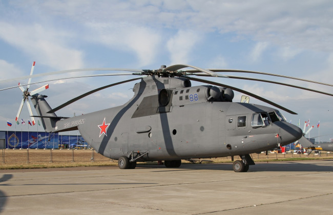 Обои картинки фото вертолёт ми- 26, авиация, вертолёты, вертолёт, ми-, 26, лопасти