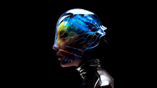 Обои картинки фото фэнтези, девушки, необычный, шлем