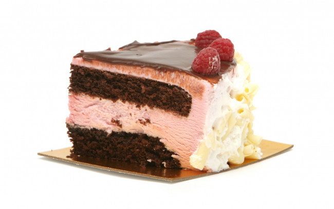 Обои картинки фото еда, пирожные,  кексы,  печенье, малина, пирожное, глазурь