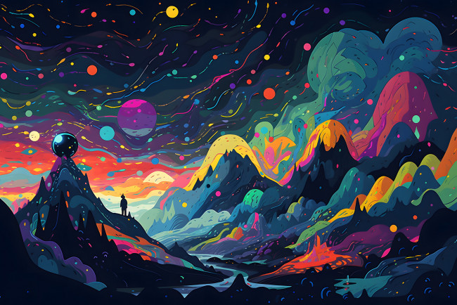 Обои картинки фото рисованное, - другое, горы