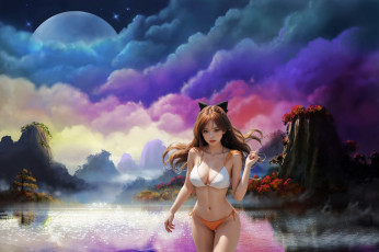 Картинка 3д+графика аниме+ anime азиатка