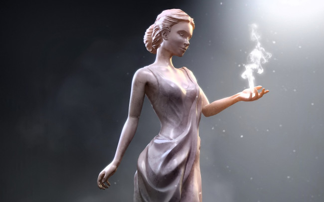 Обои картинки фото 3д графика, фантазия , fantasy, девушка, магия