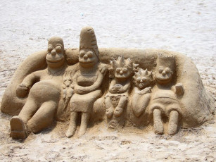 Картинка разное фигуры из песка льда снега