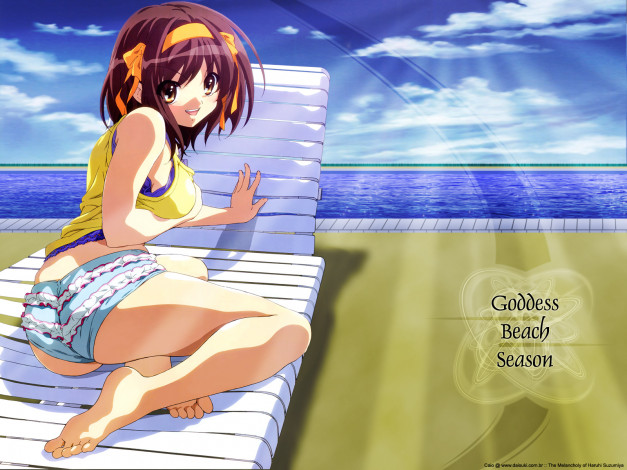 Обои картинки фото аниме, the, melancholy, of, haruhi, suzumiya