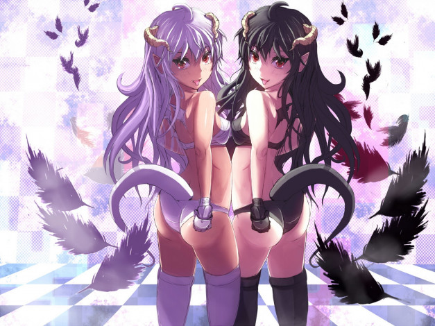 Обои картинки фото аниме, angels, demons