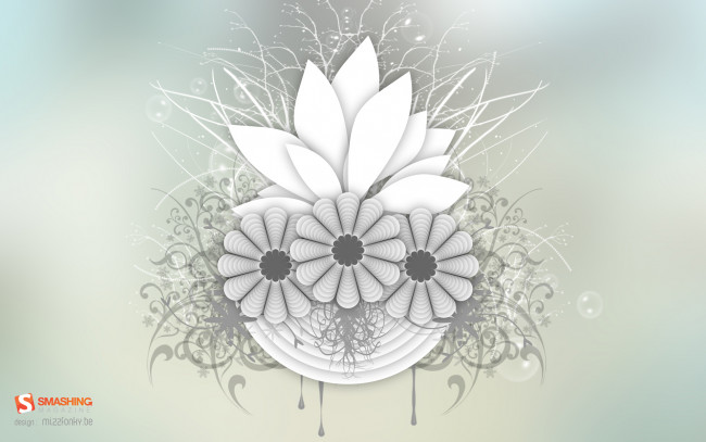 Обои картинки фото векторная, графика, цветы