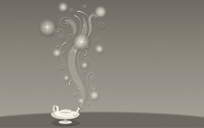 Обои картинки фото векторная, графика, лампа, аладина