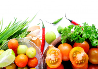 Картинка еда фрукты овощи вместе изобилие