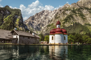 Картинка города католические соборы костелы аббатства германия bavaria koenigssee