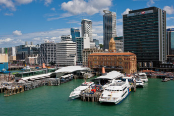 Картинка города улицы площади набережные окленд новая зеландия пристань