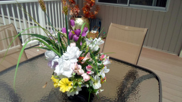 Картинка цветы букеты композиции петуния