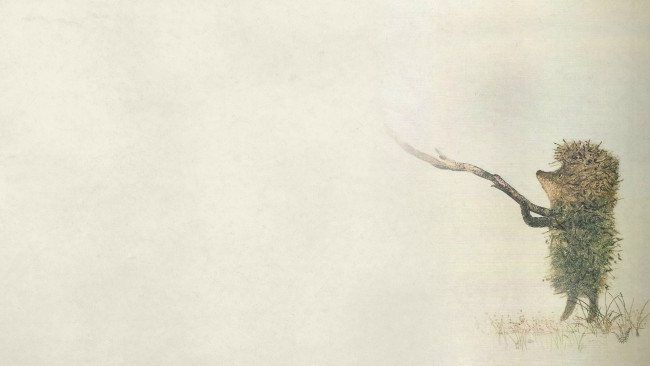 Обои картинки фото «если, не, буду, протирать, звезды, каждый, вечер», думал, ежик, «они, обязательно, потускнеют…», мультфильмы, Ёжик, тумане