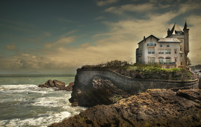 Обои картинки фото города, здания, дома, побережье, дом, море