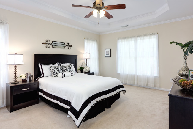 Обои картинки фото интерьер, спальня, кровать, окно