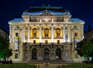 Картинка theatre+celestin+-+lyon +france города -+здания +дома ночь парк