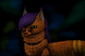 Картинка рисованные животные +сказочные +мифические кот взгляд