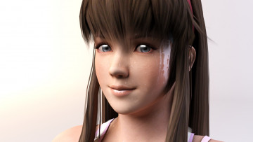 Картинка 3д+графика anime+ аниме взгляд девушка