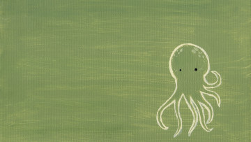 Картинка рисованные минимализм фон осьминог