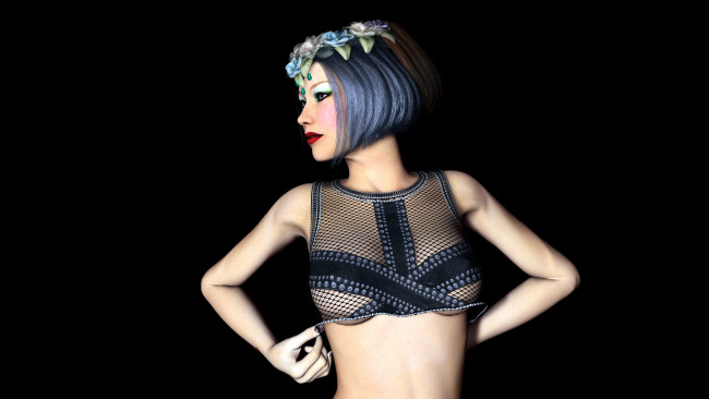 Обои картинки фото veronica, 3д графика, people , люди, фон, взгляд, девушка