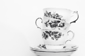 Картинка разное посуда +столовые+приборы +кухонная+утварь рисунок фото чёрно-белое чашки