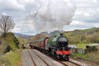 Картинка техника паровозы паровоз рельсы железная дорога