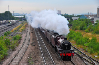 Картинка техника паровозы паровоз рельсы дорога железная