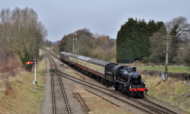 Обои картинки фото техника, паровозы, железная, дорога, рельсы, паровоз