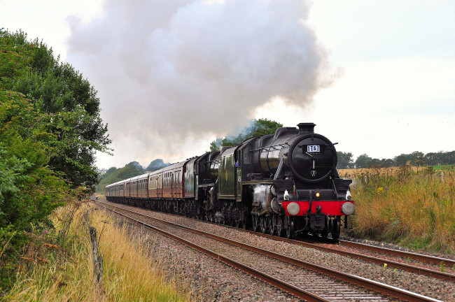 Обои картинки фото техника, паровозы, дорога, железная, паровоз, рельсы