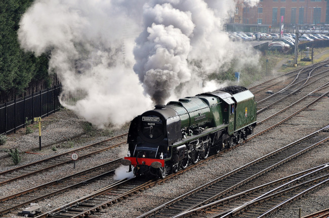 Обои картинки фото техника, паровозы, паровоз, дорога, рельсы, железная