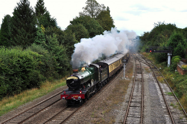 Обои картинки фото техника, паровозы, паровоз, рельсы, дорога, железная