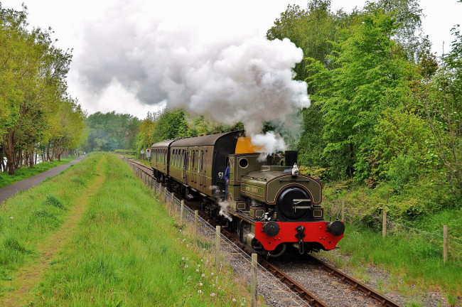 Обои картинки фото техника, паровозы, рельсы, дорога, железная, паровоз