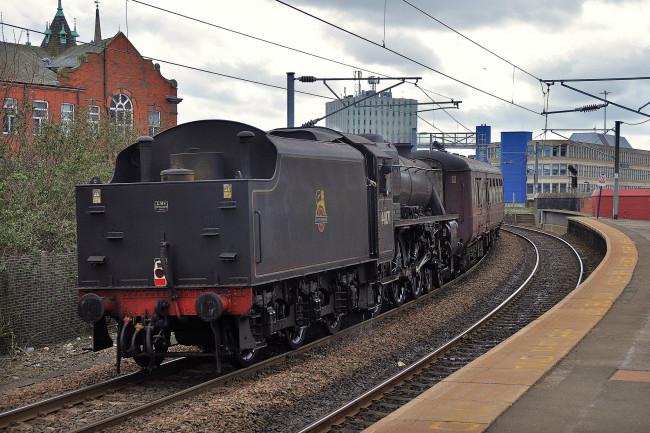 Обои картинки фото техника, паровозы, паровоз, рельсы, дорога, железная