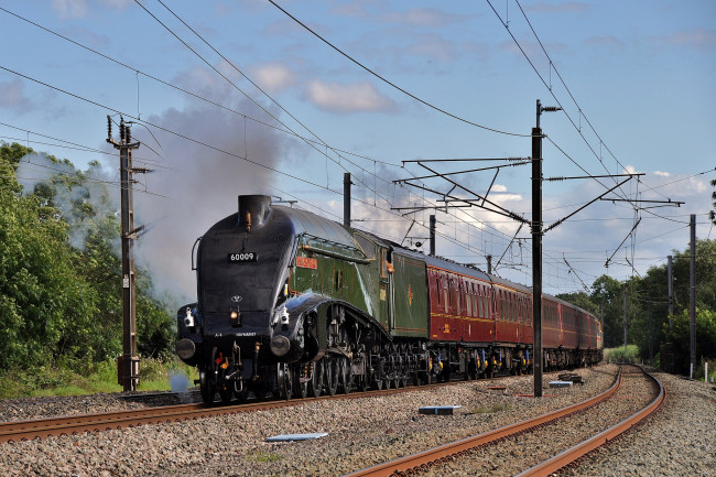 Обои картинки фото техника, паровозы, паровоз, рельсы, дорога, железная