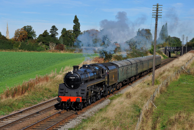 Обои картинки фото техника, паровозы, паровоз, рельсы, дорога, железная