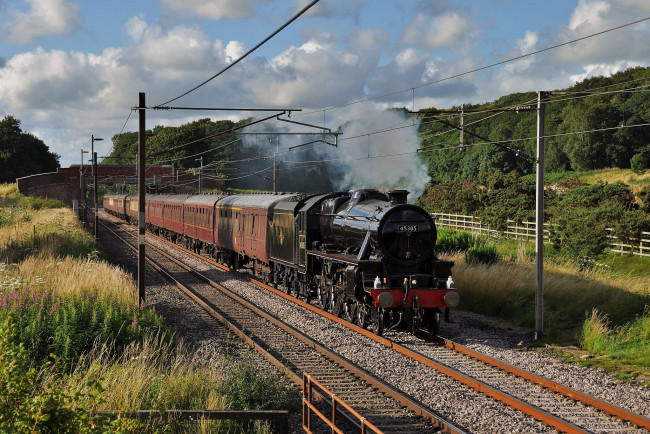 Обои картинки фото техника, паровозы, паровоз, рельсы, дорога, железная