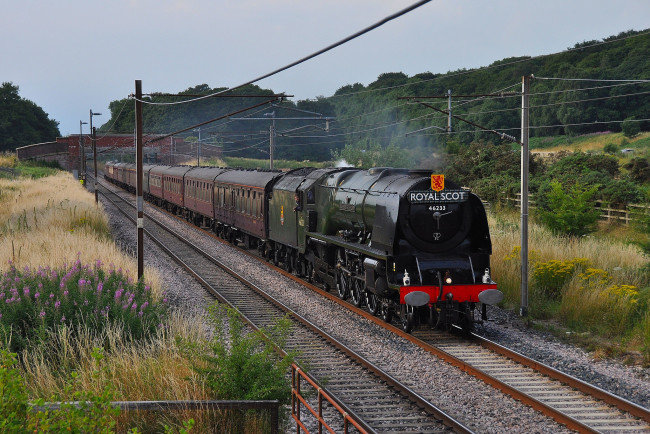 Обои картинки фото техника, паровозы, паровоз, рельсы, железная, дорога