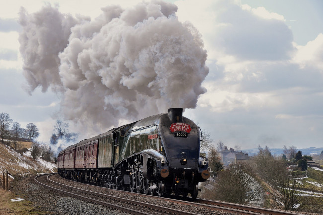 Обои картинки фото техника, паровозы, паровоз, рельсы, железная, дорога