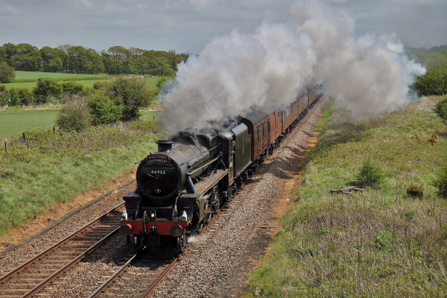 Обои картинки фото техника, паровозы, рельсы, дорога, железная, паровоз