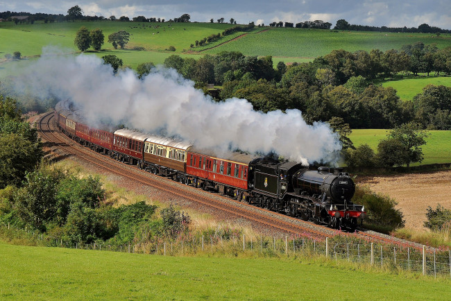 Обои картинки фото техника, паровозы, рельсы, дорога, железная, паровоз