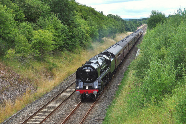 Обои картинки фото техника, паровозы, железная, дорога, рельсы, паровоз