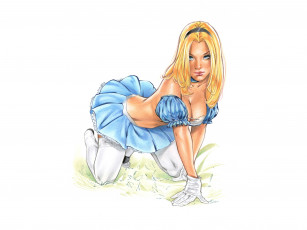 Картинка рисованное люди фон девушка платье взгляд