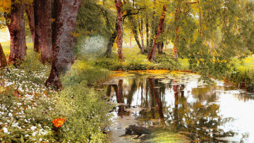 Картинка природа реки озера река лес