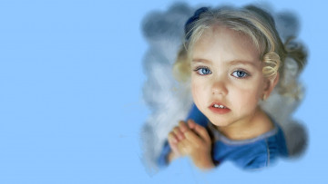 Картинка рисованное дети лицо девочка акварель