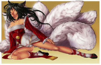 Картинка видео+игры league+of+legends хвост ушки взгляд фон девушка