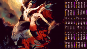 Картинка календари фэнтези существо женщина дельфин