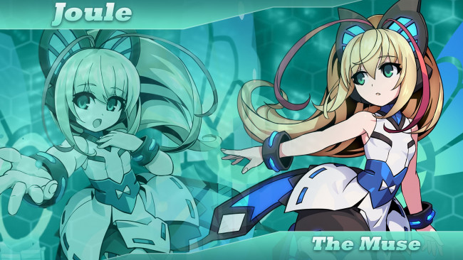 Обои картинки фото аниме, azure striker gunvolt, azure, striker, gunvolt, 2