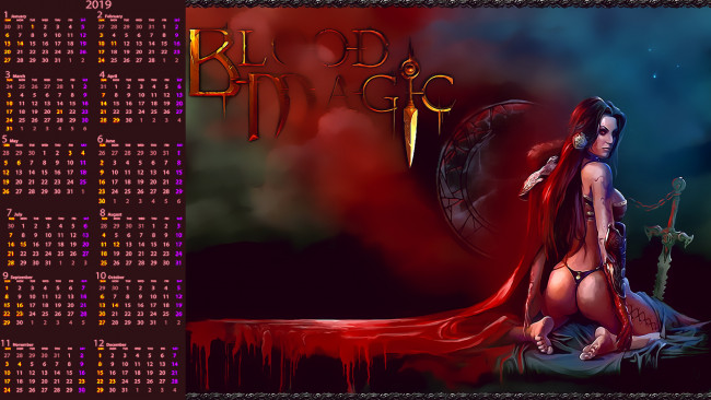 Обои картинки фото календари, видеоигры, оружие, девушка, воительница