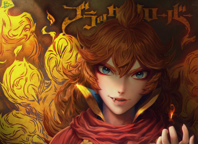 Обои картинки фото аниме, black clover, чёрный, клевер