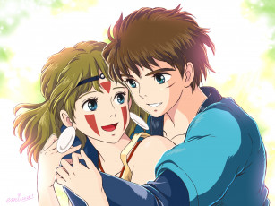 обоя аниме, mononoke hime, принцесса, мононоке